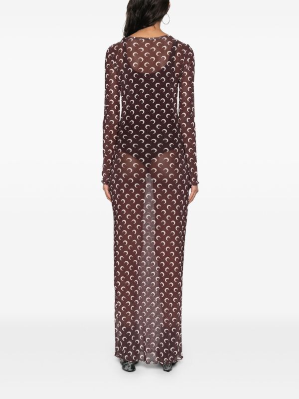 Browns Marine Serre Moon-Print Maxi Dress | Browns Day Dresses
