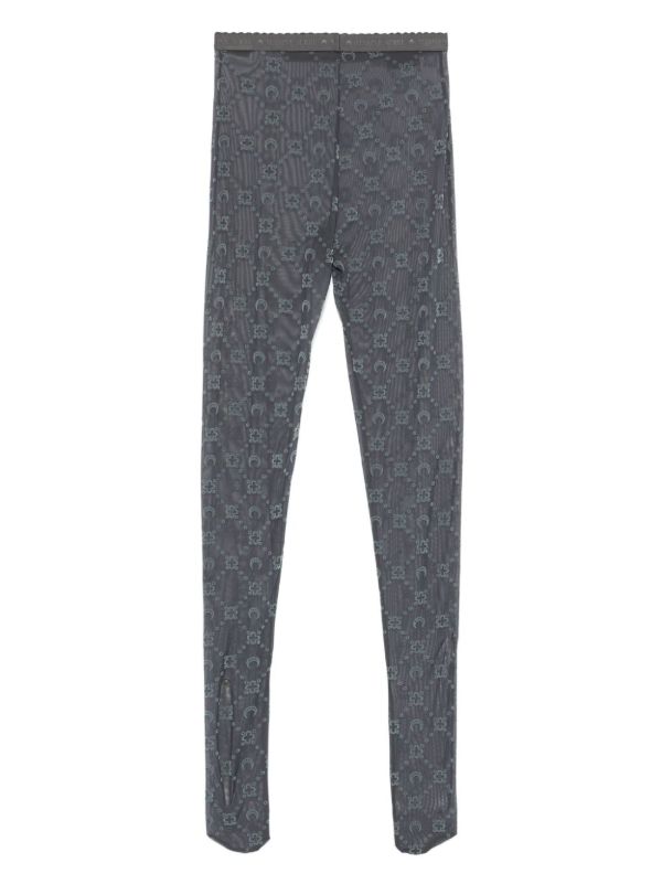 Browns Marine Serre Moonogram-Pattern Tights | Browns Pantyhose & Stockings