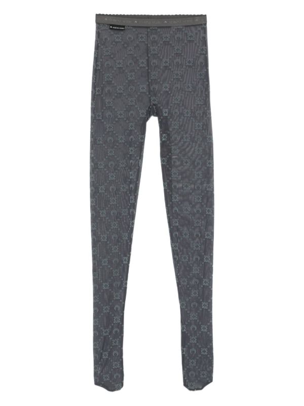 browns Marine Serre Moonogram-Pattern Tights | Browns Pantyhose & Stockings