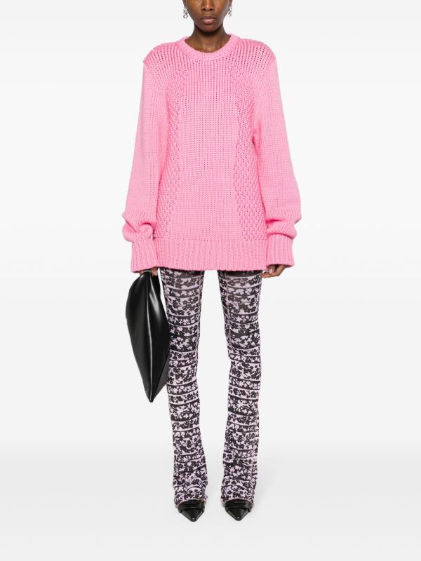 Browns Marine Serre Pink Chunky Knit Sweater | Browns Knitted Sweaters