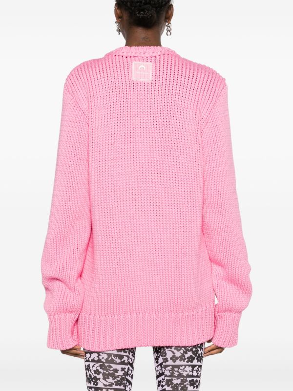 Browns Marine Serre Pink Chunky Knit Sweater | Browns Knitted Sweaters