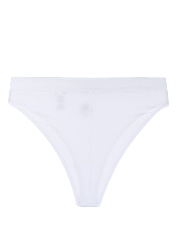 Browns Marine Serre White Logo Embroidered Briefs | Browns Panties