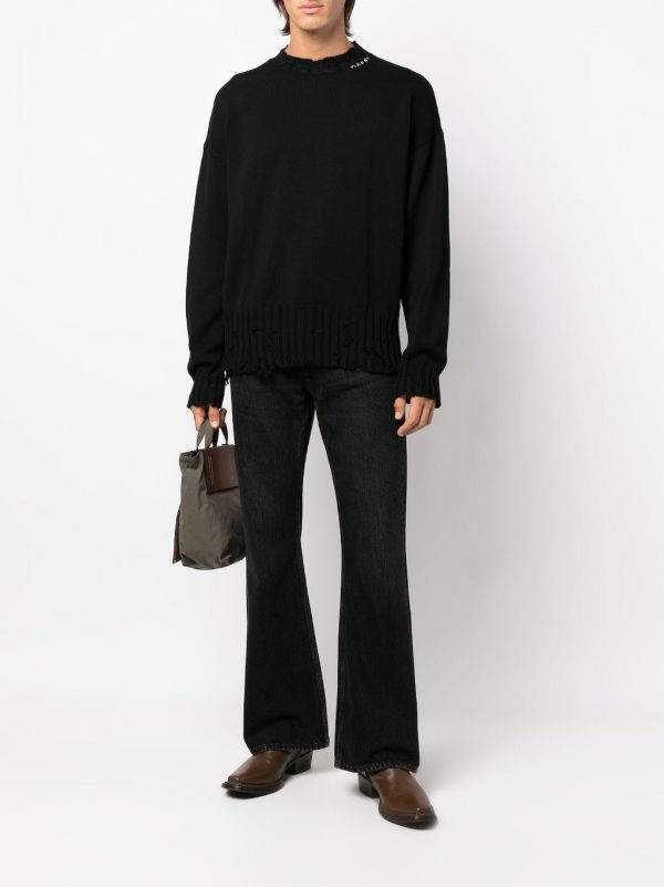Browns Marni Black Logo-Embroidered Jumper | Browns Knitted Sweaters