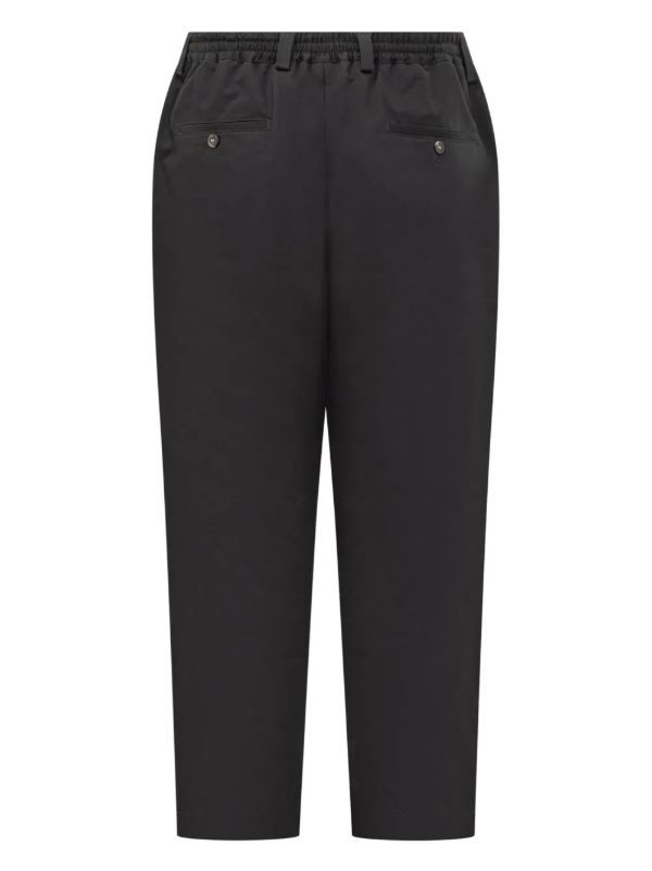 Browns Marni Black Organic Cotton Tapered Trousers | Browns Tapered Pants