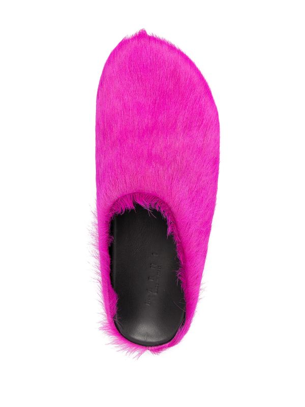 Browns Marni Pink Fussbet Sabot Slippers | Browns Slippers