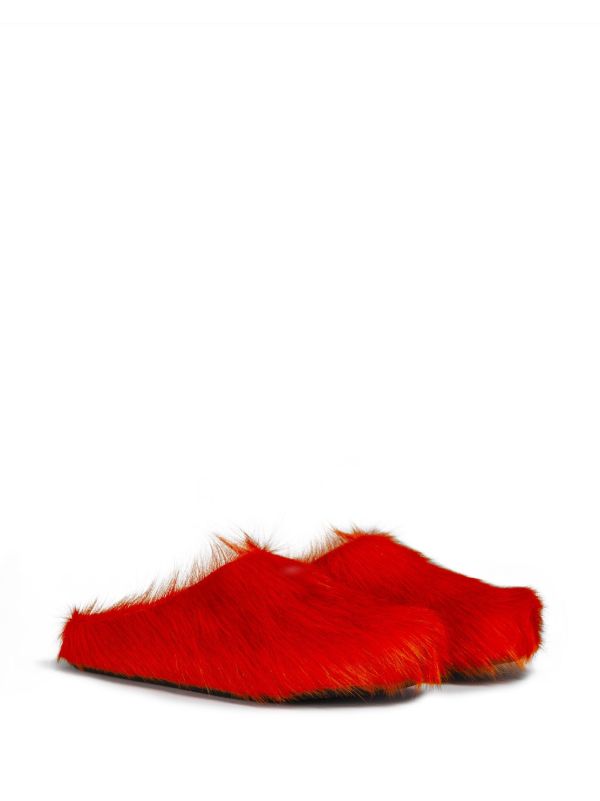 Browns Marni Red Fussbett Sabot Mules | Browns Flip-Flops & Slides