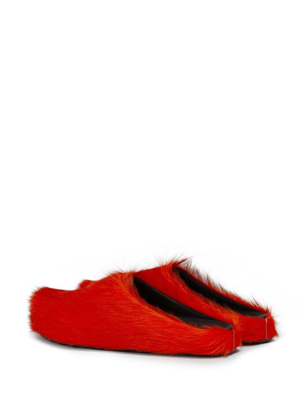 Browns Marni Red Fussbett Sabot Mules | Browns Flip-Flops & Slides