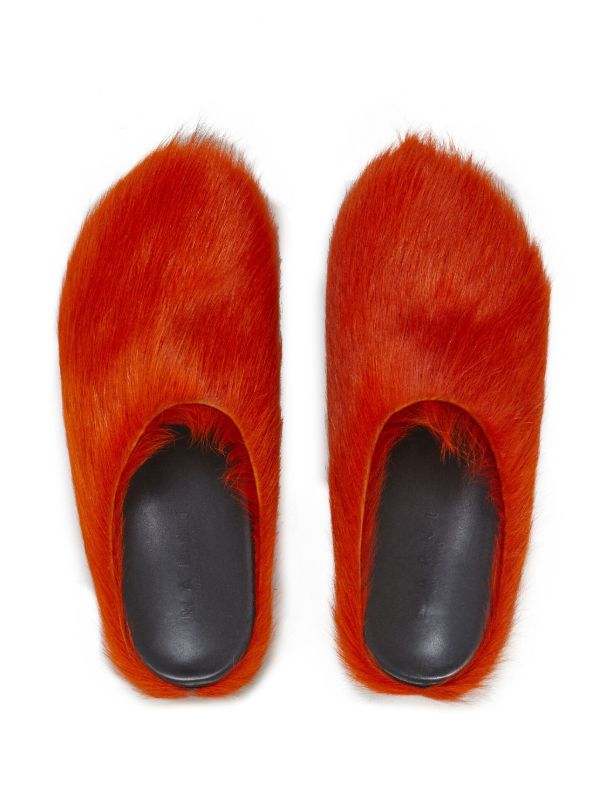 Browns Marni Red Fussbett Sabot Mules | Browns Flip-Flops & Slides