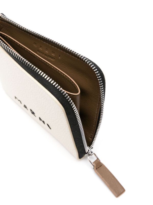Browns Marni White Logo-Embroidered Leather Wallet | Browns Wallets & Billfolds