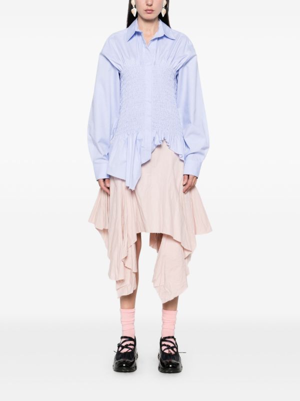 Browns Marques'Almeida Flounce Midi Skirt | Browns Asymmetric & Draped Skirts