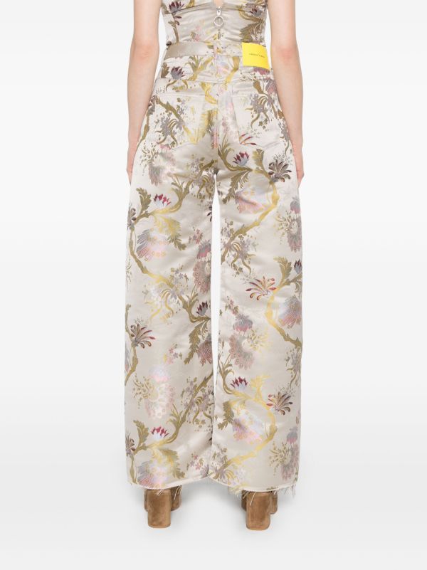 Browns Marques'Almeida Grey Brocade Trousers | Browns Straight-Leg Pants
