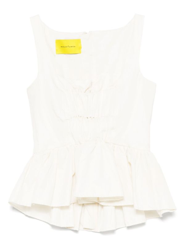 browns Marques'Almeida wrinkled top | Browns Vests & Tank Tops