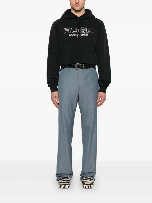 Browns Martine Rose Logo-print Hoodie | Browns Hoodies
