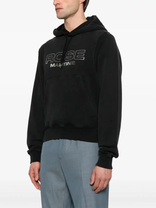 Browns Martine Rose Logo-print Hoodie | Browns Hoodies