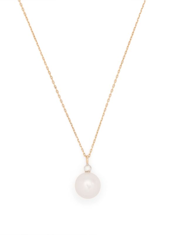 browns Mateo 14K yellow gold Dot pearl and diamond necklace | Browns Fine Necklaces