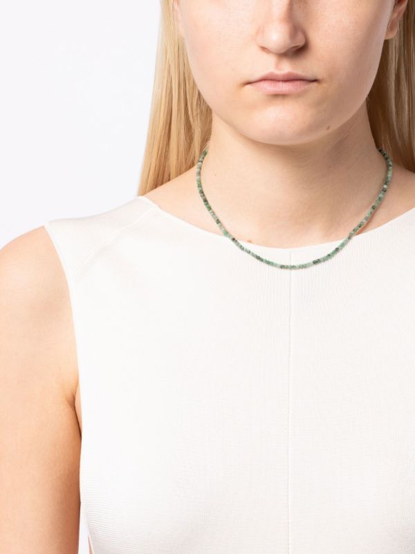 Browns Mateo 14K Yellow Gold Emerald Beaded Necklace | Browns Fine Necklaces