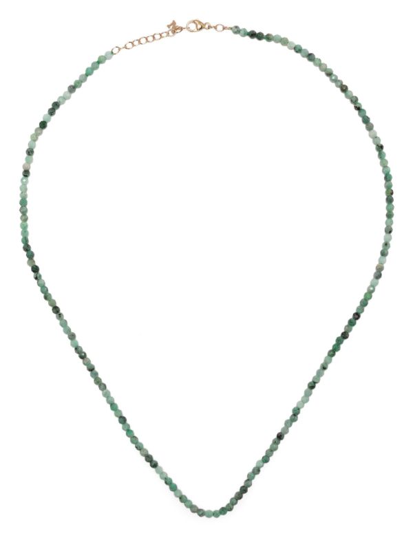 Browns Mateo 14K Yellow Gold Emerald Beaded Necklace | Browns Fine Necklaces