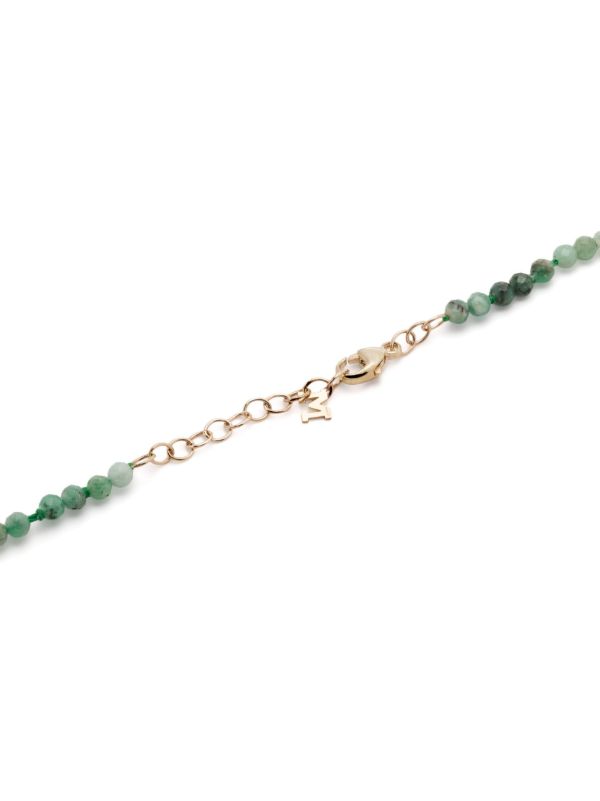 Browns Mateo 14K Yellow Gold Emerald Beaded Necklace | Browns Fine Necklaces