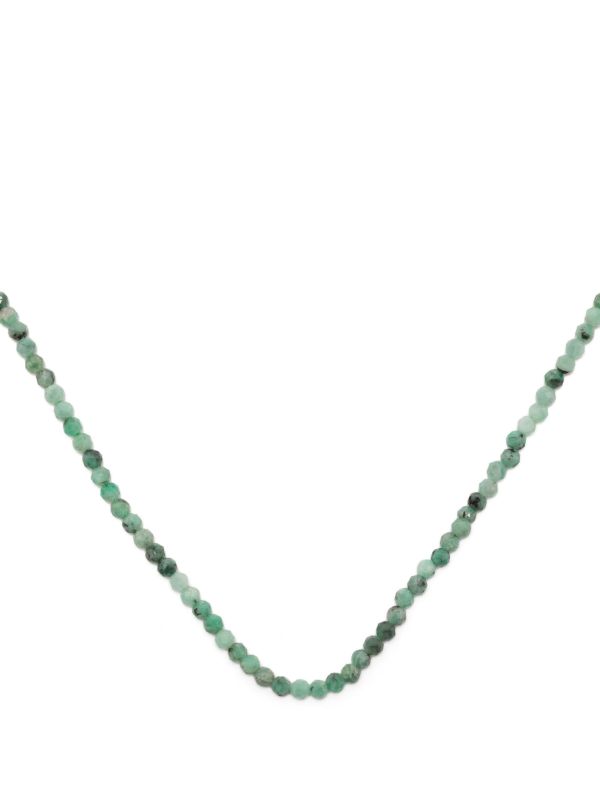 browns Mateo 14K Yellow Gold Emerald Beaded Necklace | Browns Fine Necklaces