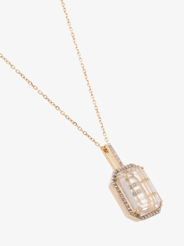 Browns Mateo 14K Yellow Gold F Initial Diamond Necklace | Browns Necklaces