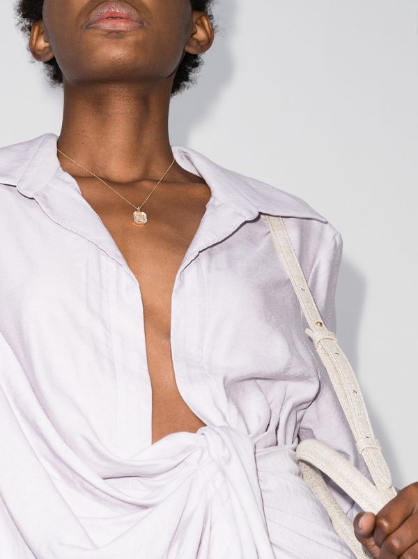Browns Mateo 14K Yellow Gold F Initial Diamond Necklace | Browns Necklaces