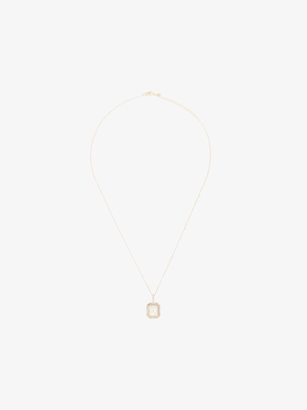browns Mateo 14K yellow gold K initial diamond necklace | Browns Necklaces