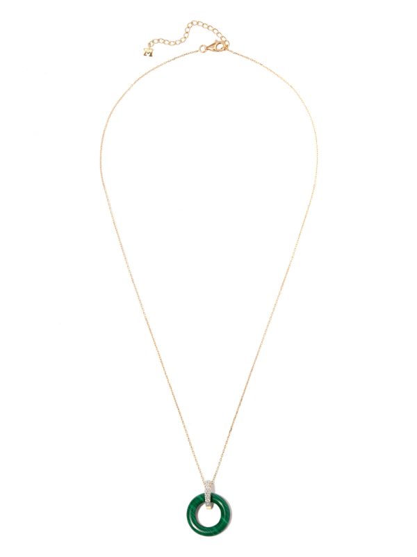 Browns Mateo 14K Yellow Gold Malachite And Diamond Necklace | Browns Fine Necklaces