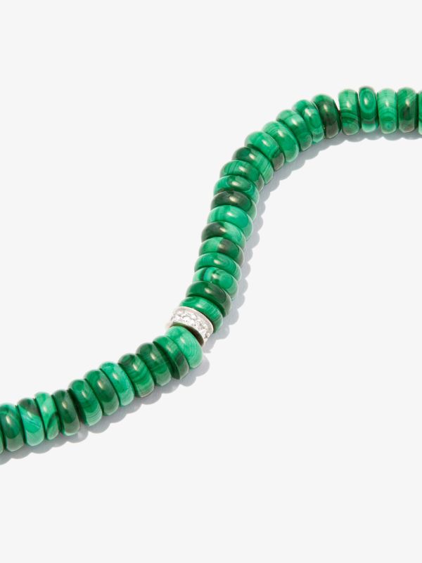 Browns Mateo 14K Yellow Gold Malachite Diamond Beaded Bracelet | Browns Fine Bracelets