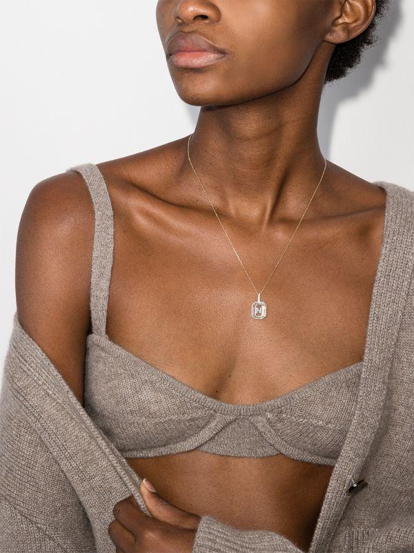 Browns Mateo 14K Yellow Gold N Initial Diamond Necklace | Browns Necklaces