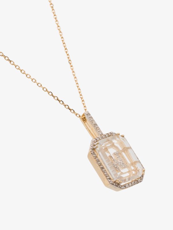 Browns Mateo 14K Yellow Gold N Initial Diamond Necklace | Browns Necklaces