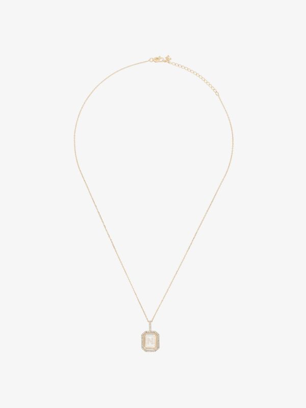 browns Mateo 14K yellow gold N initial diamond necklace | Browns Necklaces