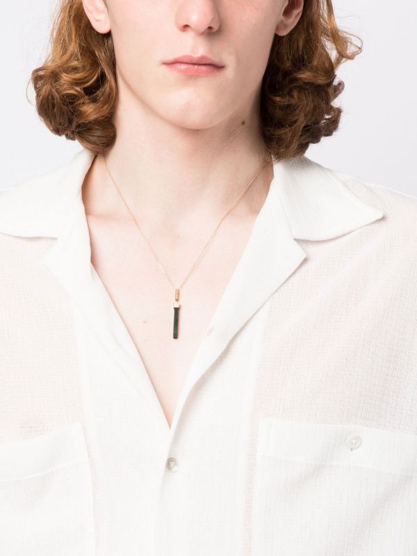 Browns Mateo 14K Yellow Gold Onyx Bar Necklace | Browns Necklaces