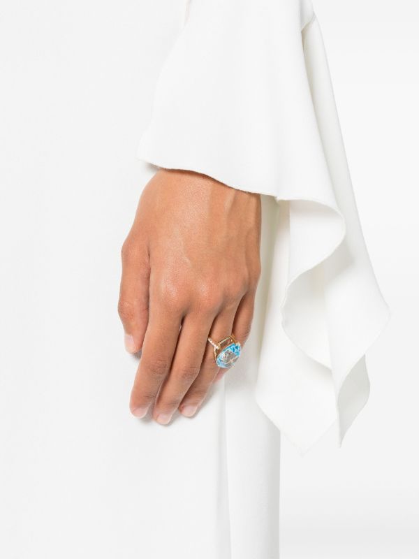 Browns Mateo 14K Yellow Gold Topaz And Diamond Ring | Browns Fine Rings