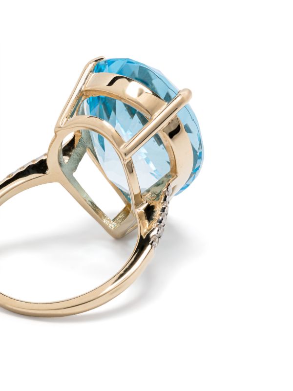 Browns Mateo 14K Yellow Gold Topaz And Diamond Ring | Browns Fine Rings