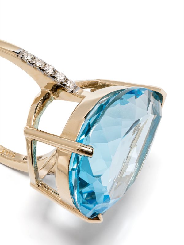 Browns Mateo 14K Yellow Gold Topaz And Diamond Ring | Browns Fine Rings