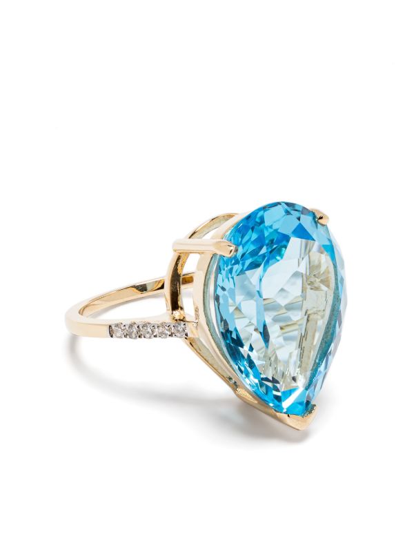 browns Mateo 14K Yellow Gold Topaz And Diamond Ring | Browns Fine Rings