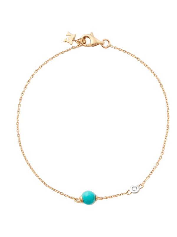browns Mateo 14K yellow gold turquoise and diamond bracelet | Browns Fine Bracelets