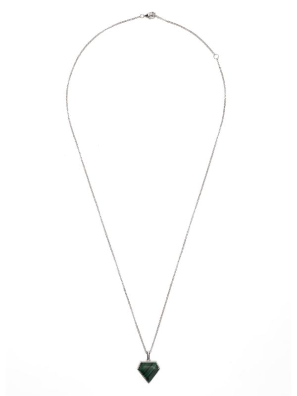 Browns Mateo Sterling Silver Malachite Pentagon Necklace | Browns Necklaces
