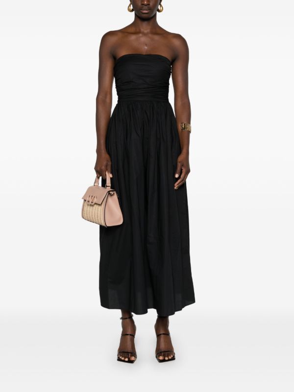 Browns Matteau Black Lace-up Organic Cotton Dress | Browns Day Dresses