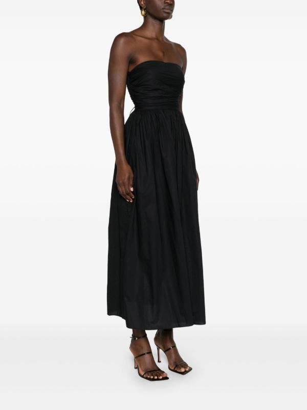 Browns Matteau Black Lace-up Organic Cotton Dress | Browns Day Dresses