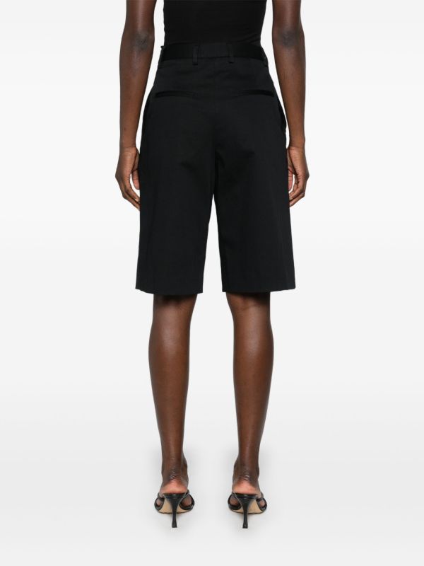Browns Matteau Black Organic Cotton Chino Shorts | Browns Knee-Length Shorts