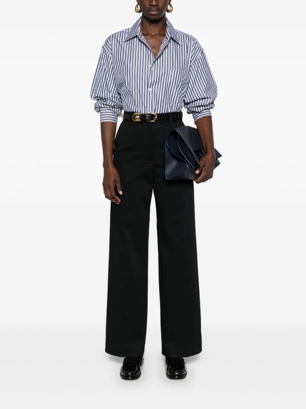 Browns Matteau Black Straight-leg Twill Trousers | Browns Straight-Leg Pants