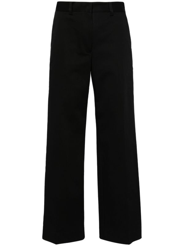 browns Matteau black straight-leg twill trousers | Browns Straight-Leg Pants