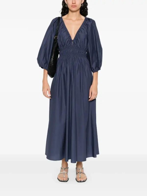 Browns Matteau Shirred Midi Dress | Browns Day Dresses