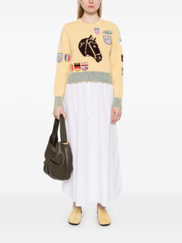 Browns Matteau White Drawstring Skirt | Browns A-Line Skirts