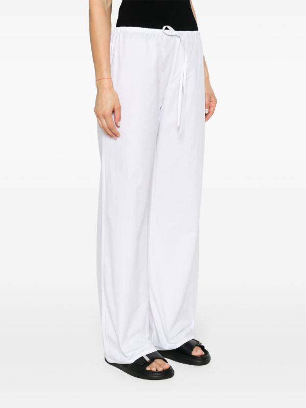 Browns Matteau White Drawstring Wide-leg Trousers | Browns Wide-Leg Pants