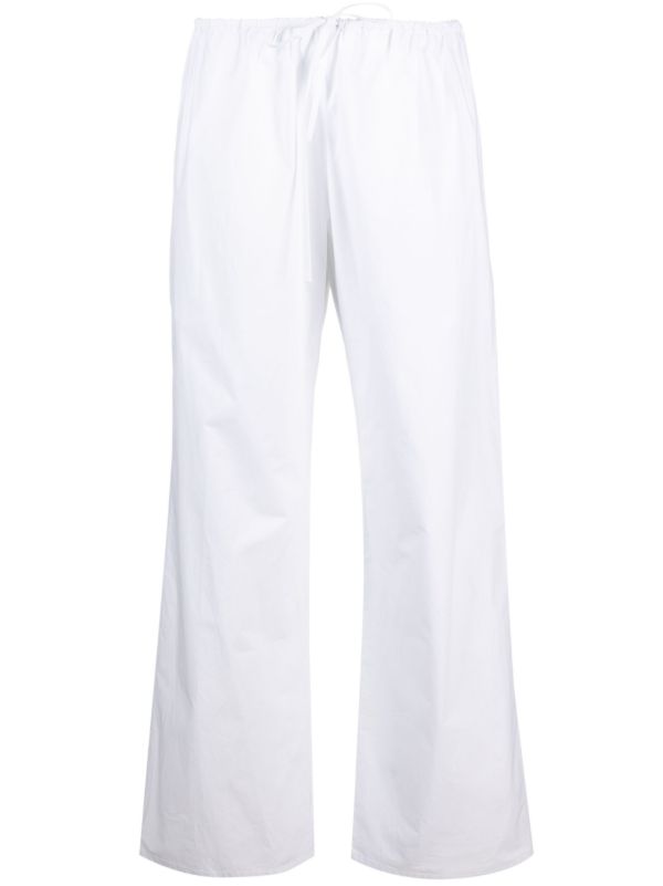 browns Matteau white drawstring wide-leg trousers | Browns Wide-Leg Pants