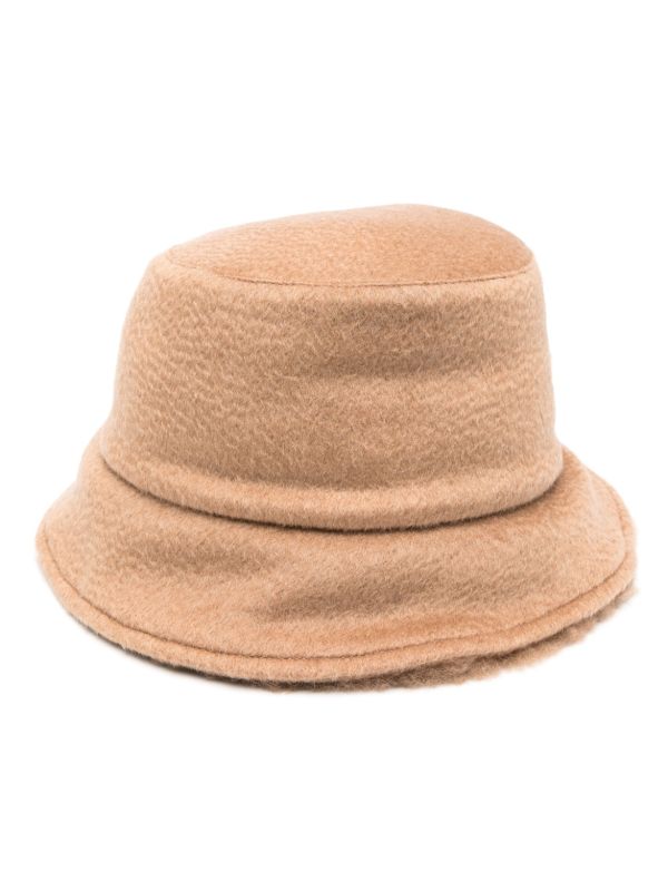 browns Max Mara Brown Brushed Bucket Hat | Browns Hats