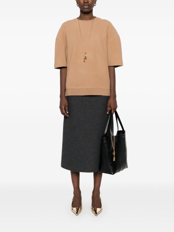 Browns Max Mara Brown Knitted T-shirt | Browns T-Shirts & Jersey Shirts