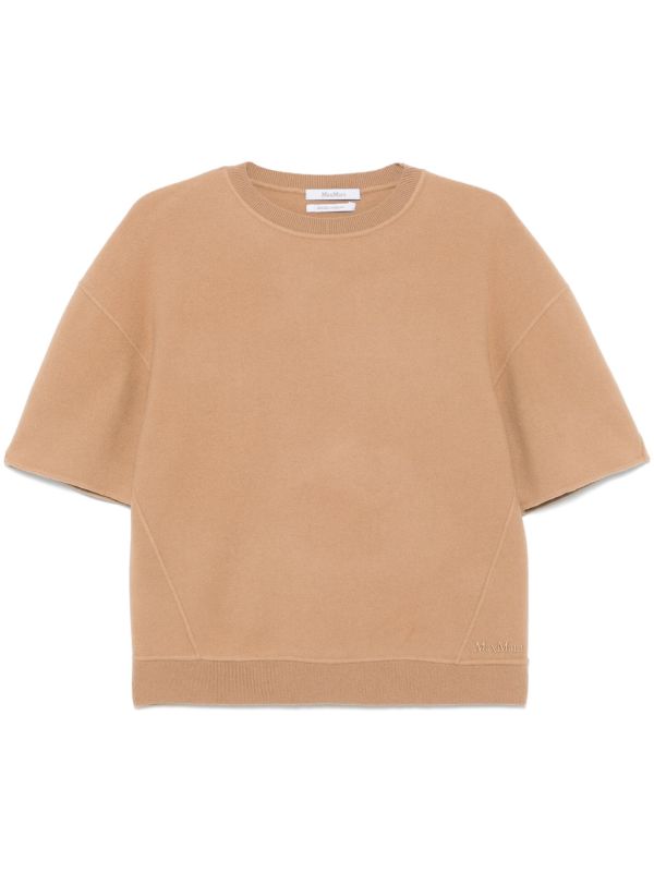 browns Max Mara Brown Knitted T-shirt | Browns T-Shirts & Jersey Shirts